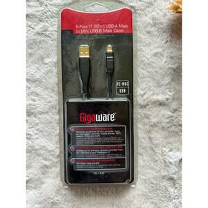 Gigaware 6ft USB-A to Mini USB-B Cable